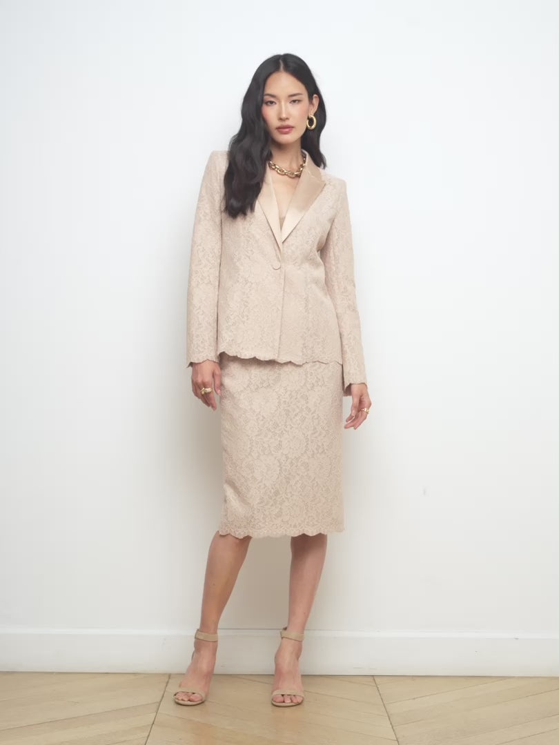 Royal Lace Pencil Skirt - 7