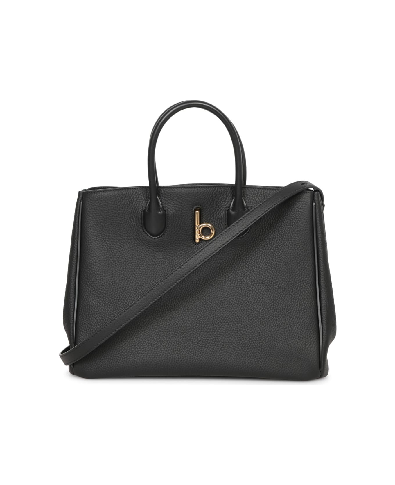 Black Leather Small Rocking Horse Handbag - 1