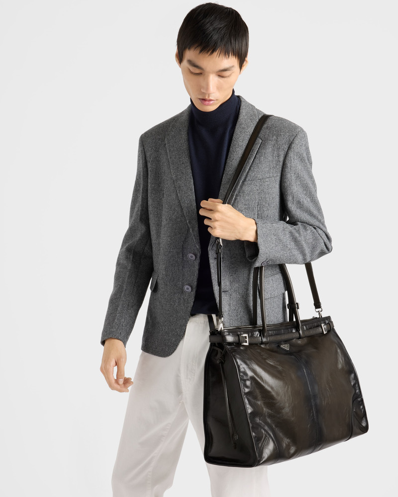Prada Bonnie antiqued leather tote bag 9