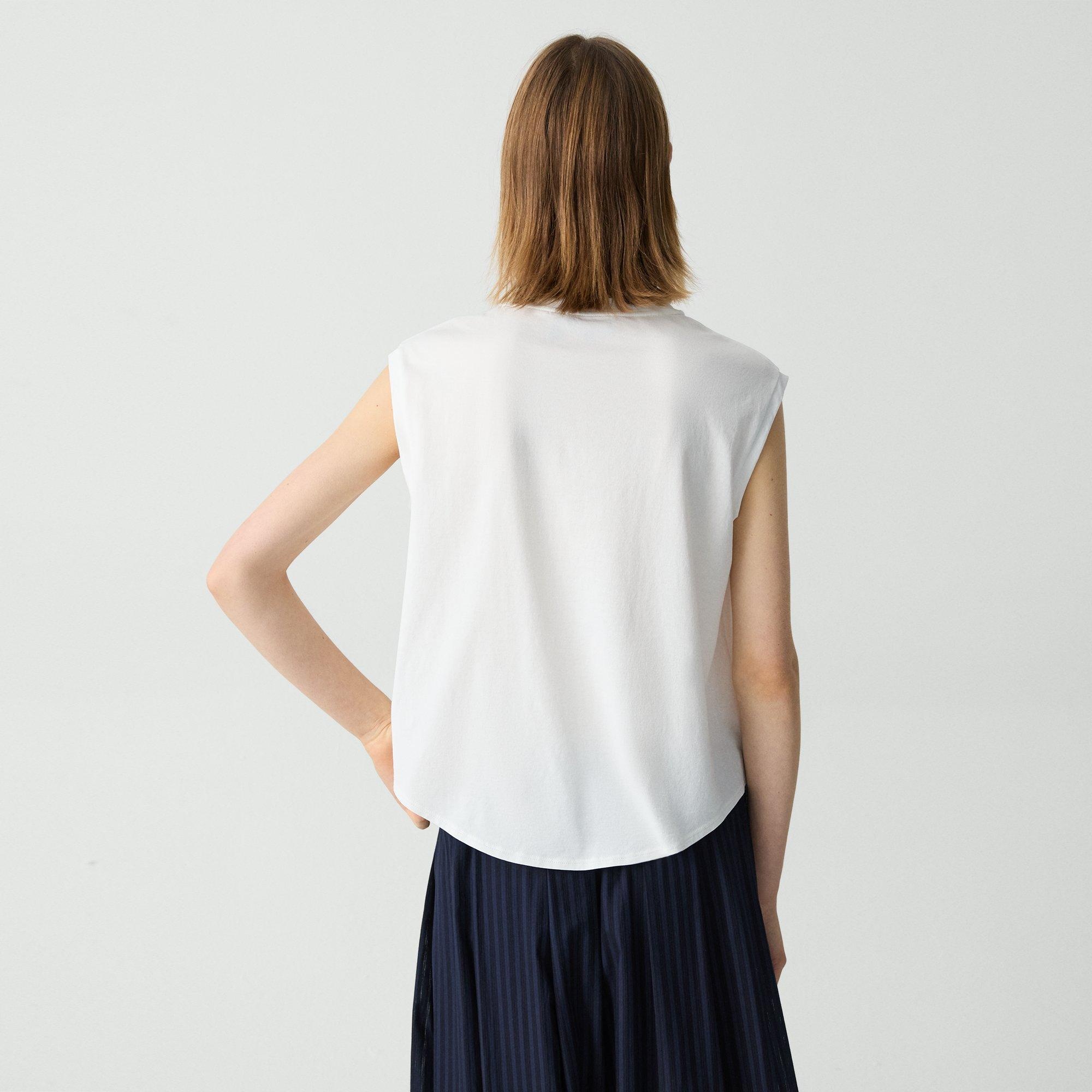 Shirttail Tank Top in Cotton - 4