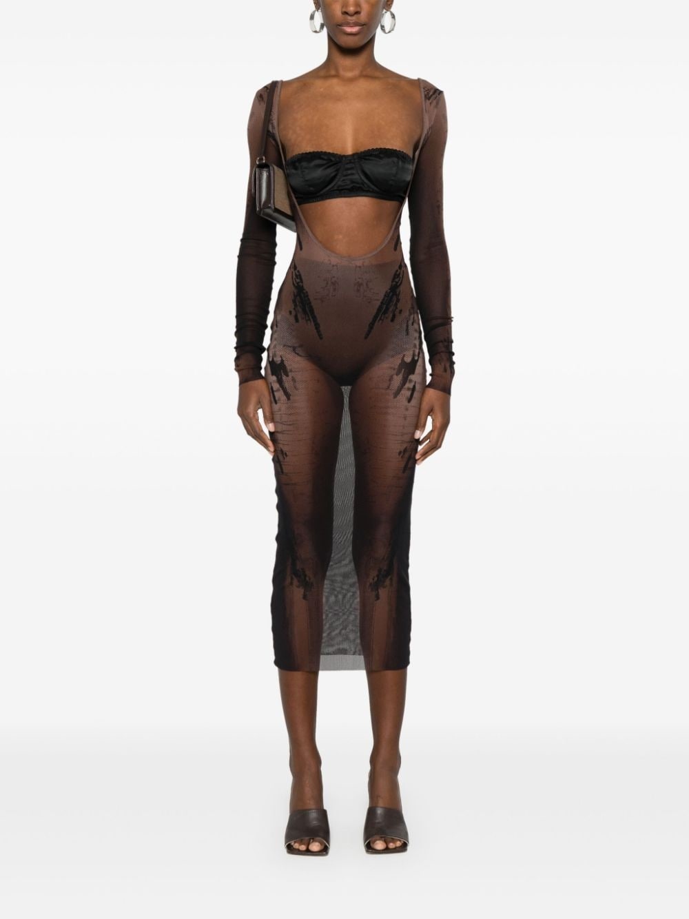 x Shayne Oliver mesh midi dress - 2