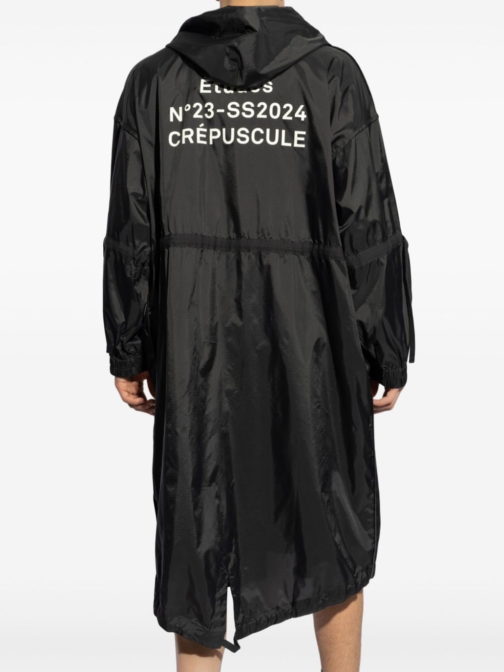 logo-print ripstop parka coat - 4