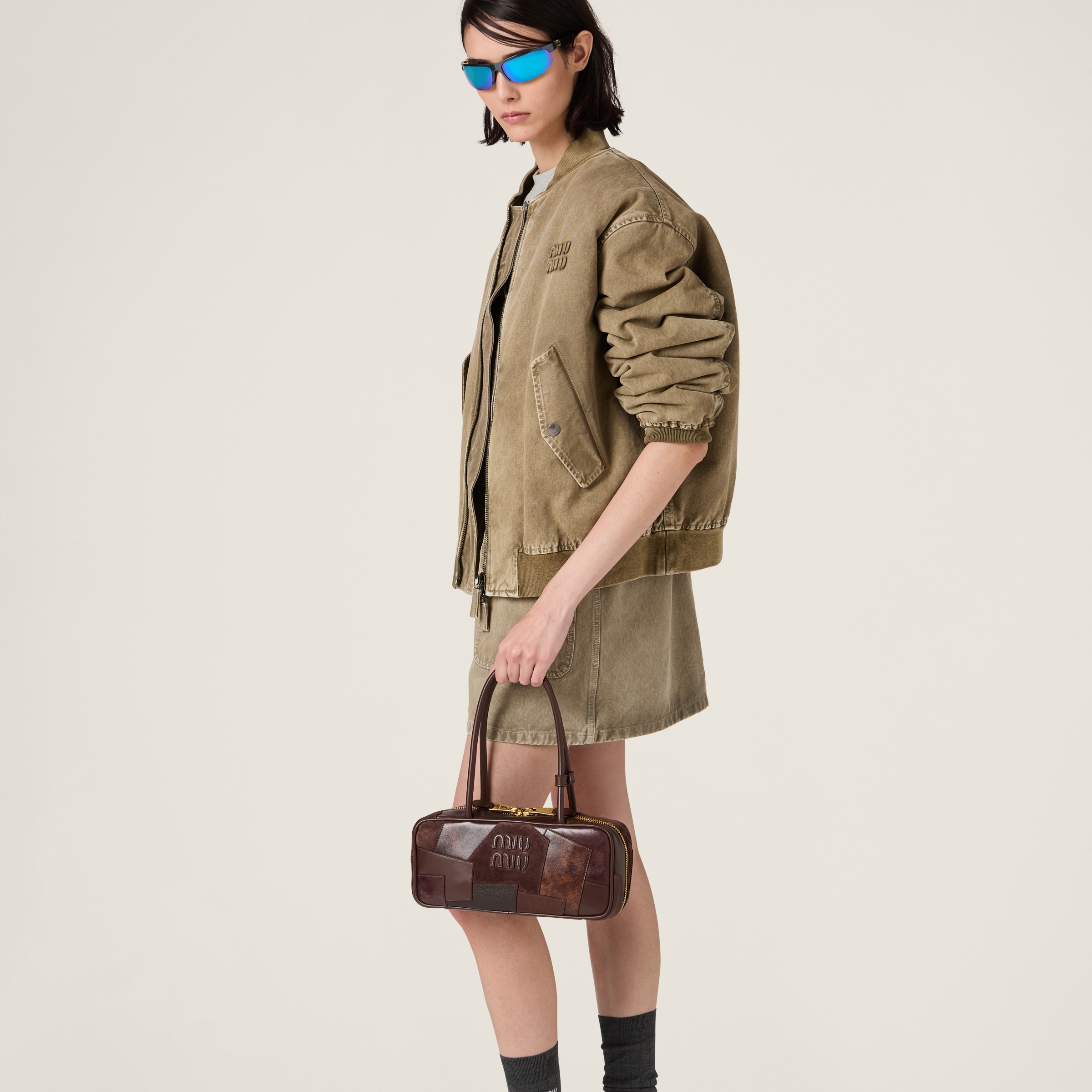 Beau  leather patchwork bag - 2