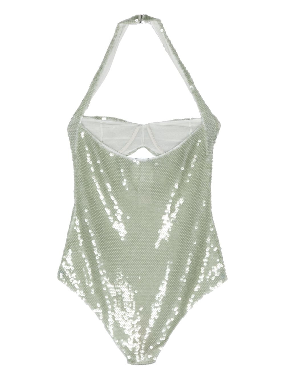 sequined tulle bodysuit - 2