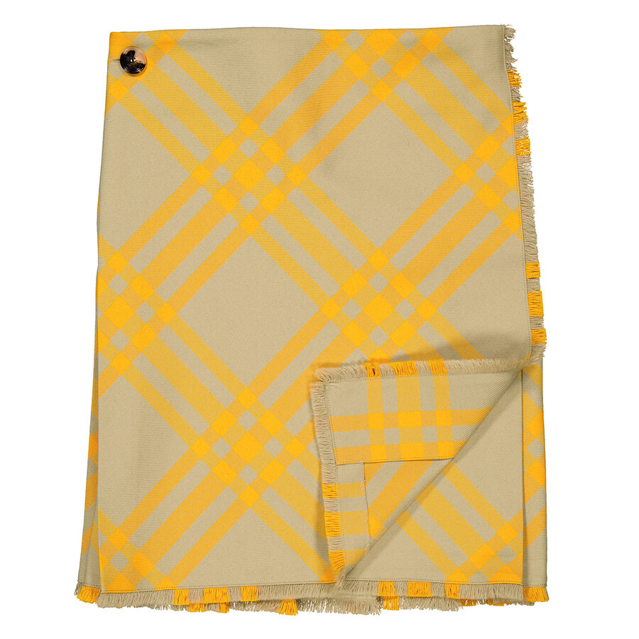 Burberry Check-Pattern Frayed Skirt - 7