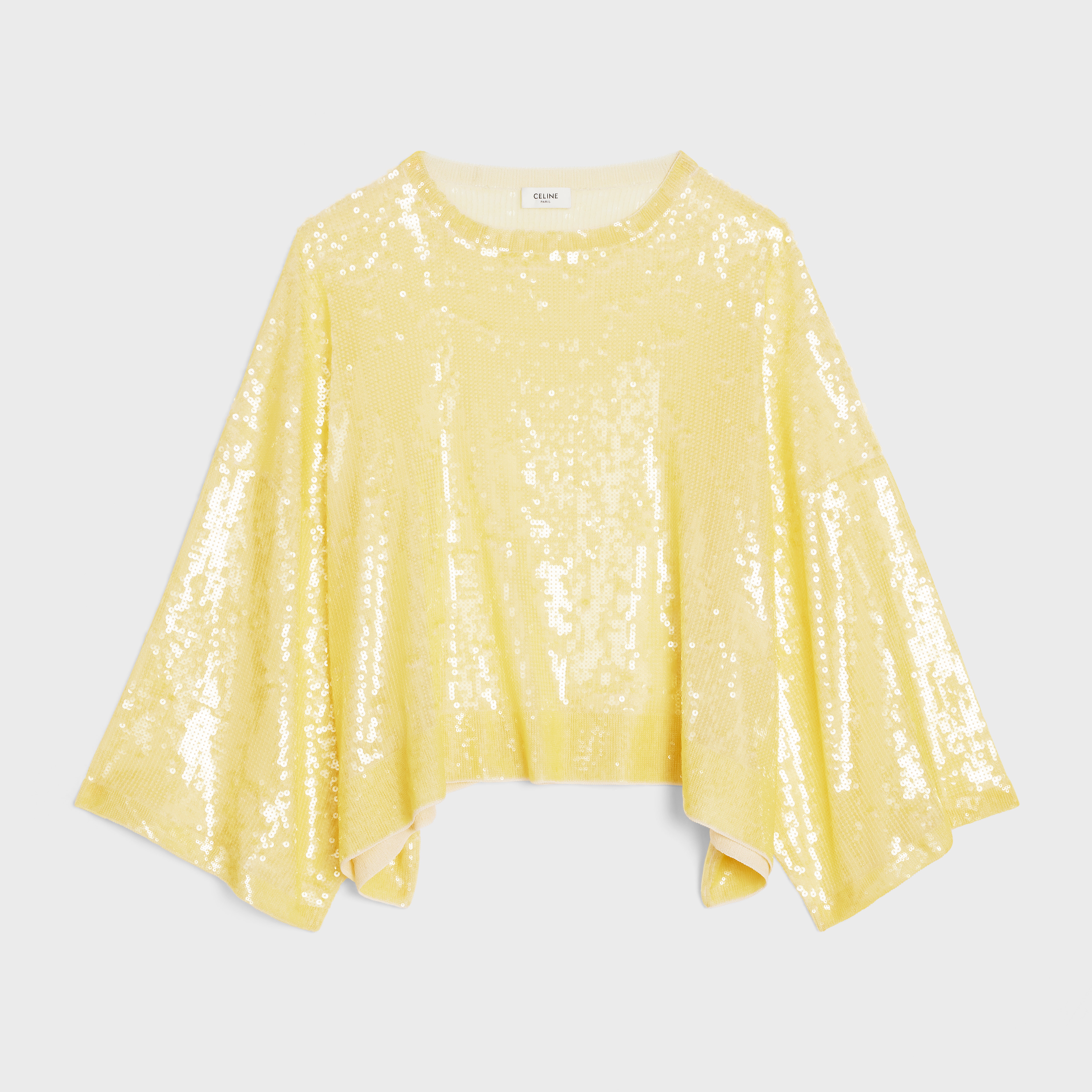 embroidered crop top in silk - 1