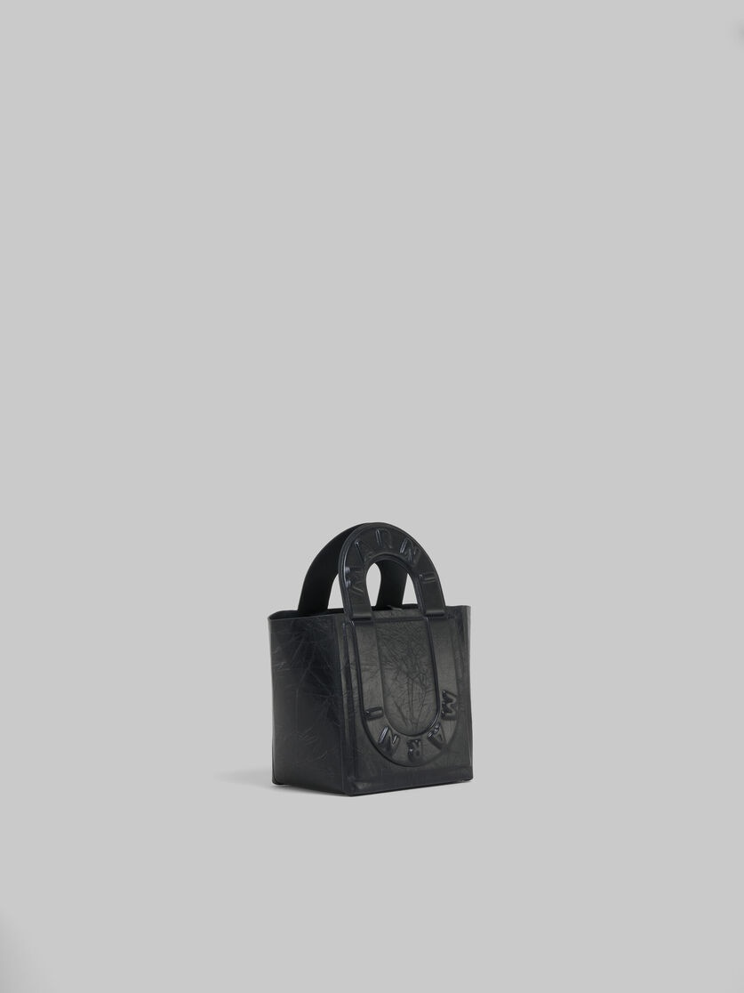 BLACK LEATHER SWEEDY SMALL TOTE BAG - 6
