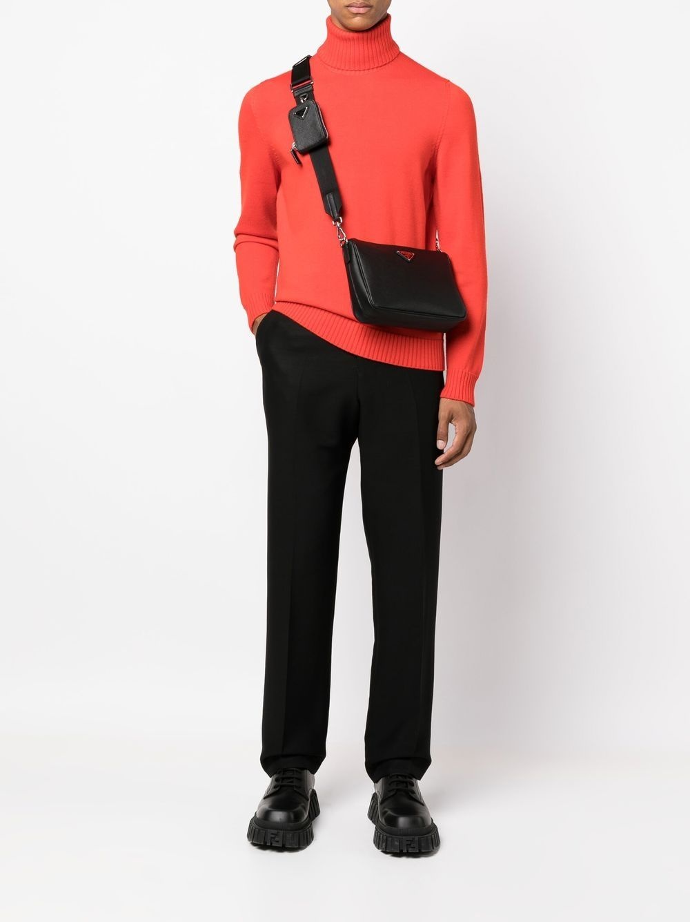 Prada Men Saffiano Leather Shoulder Bag - 4
