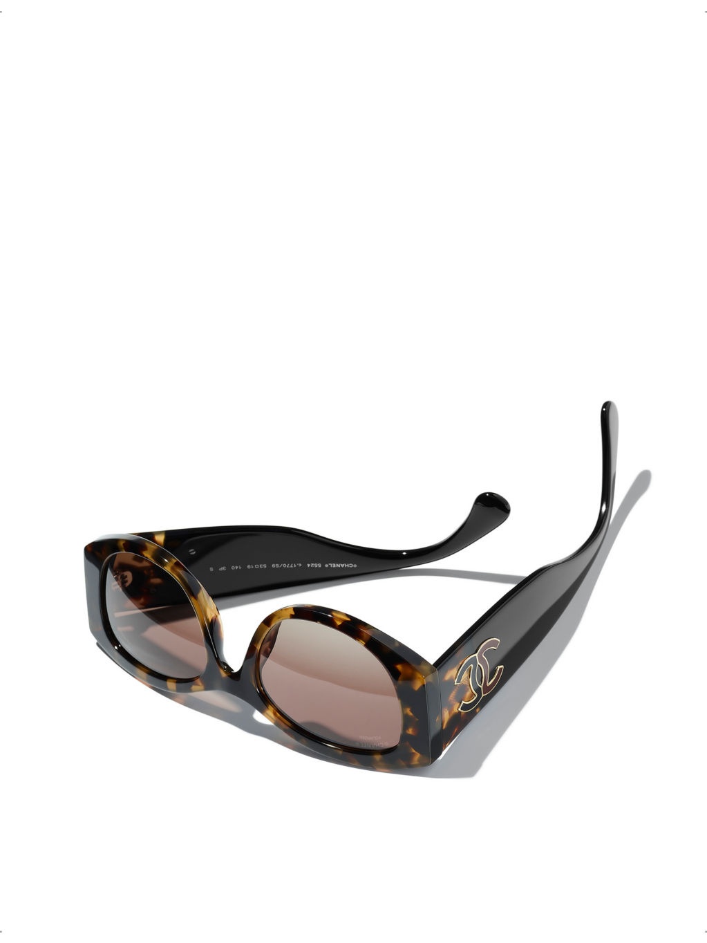 CH5524 irregular-frame tortoiseshell acetate sunglasses - 4