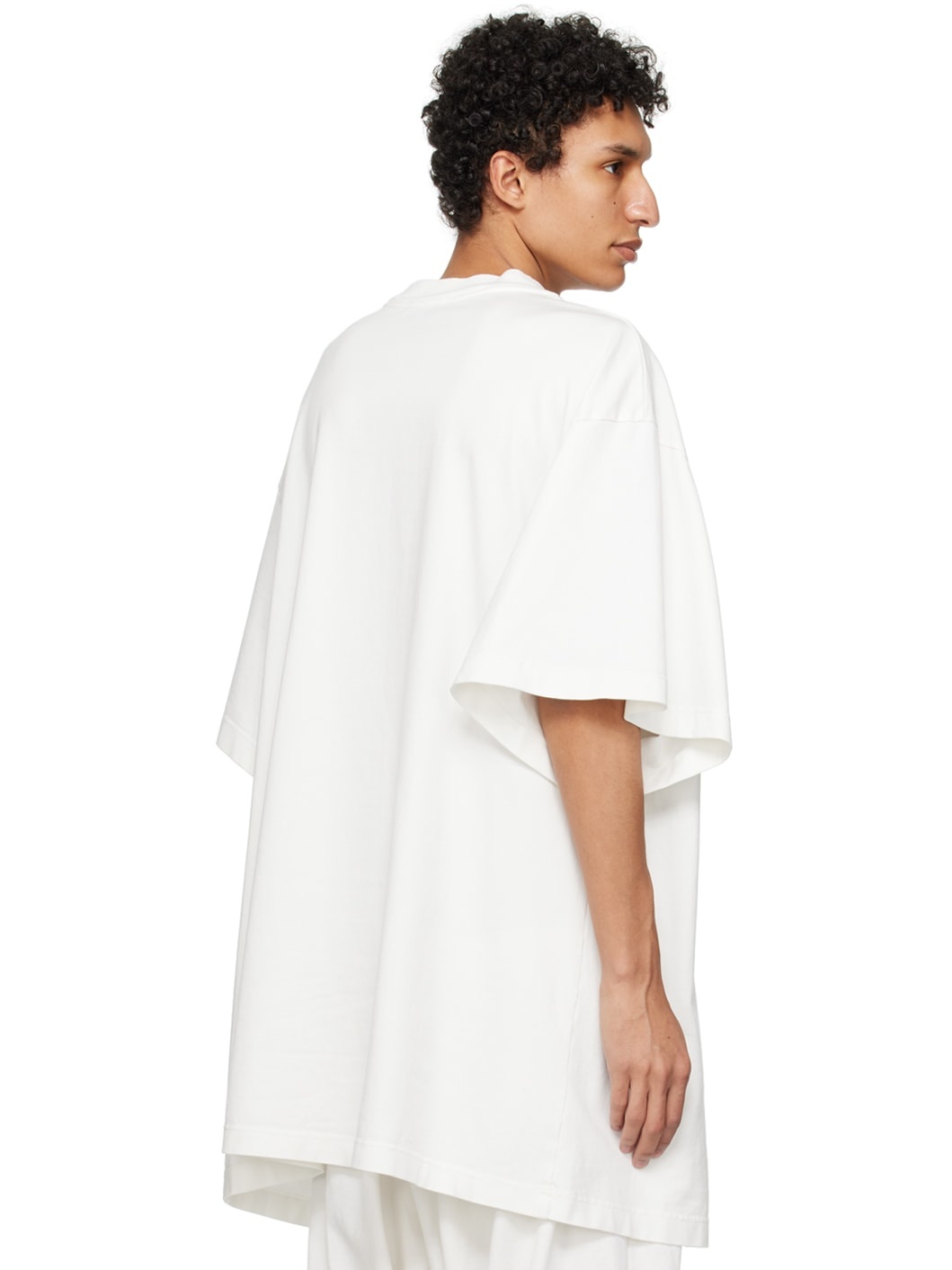 White Dropped Shoulders T-Shirt - 3