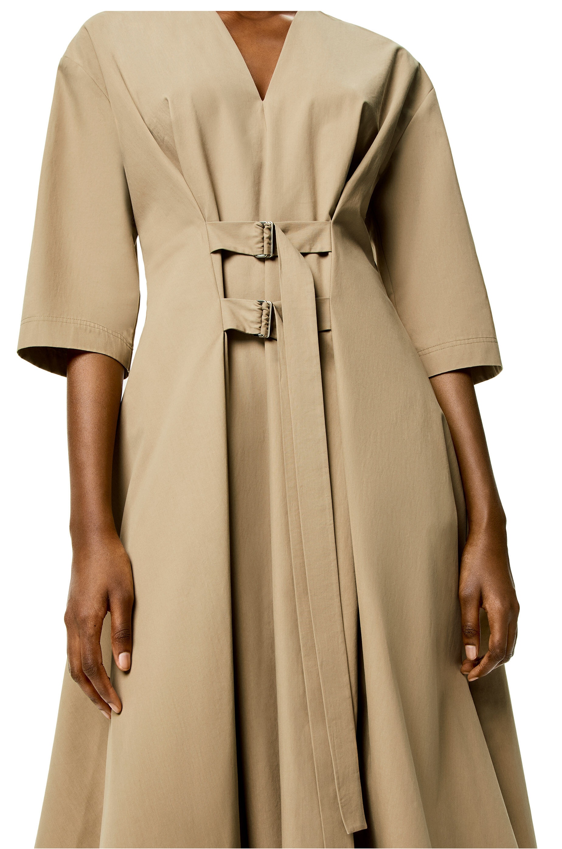 Buckle dress in cotton - 4