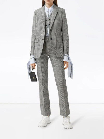 Burberry check technical tailored trousers outlook