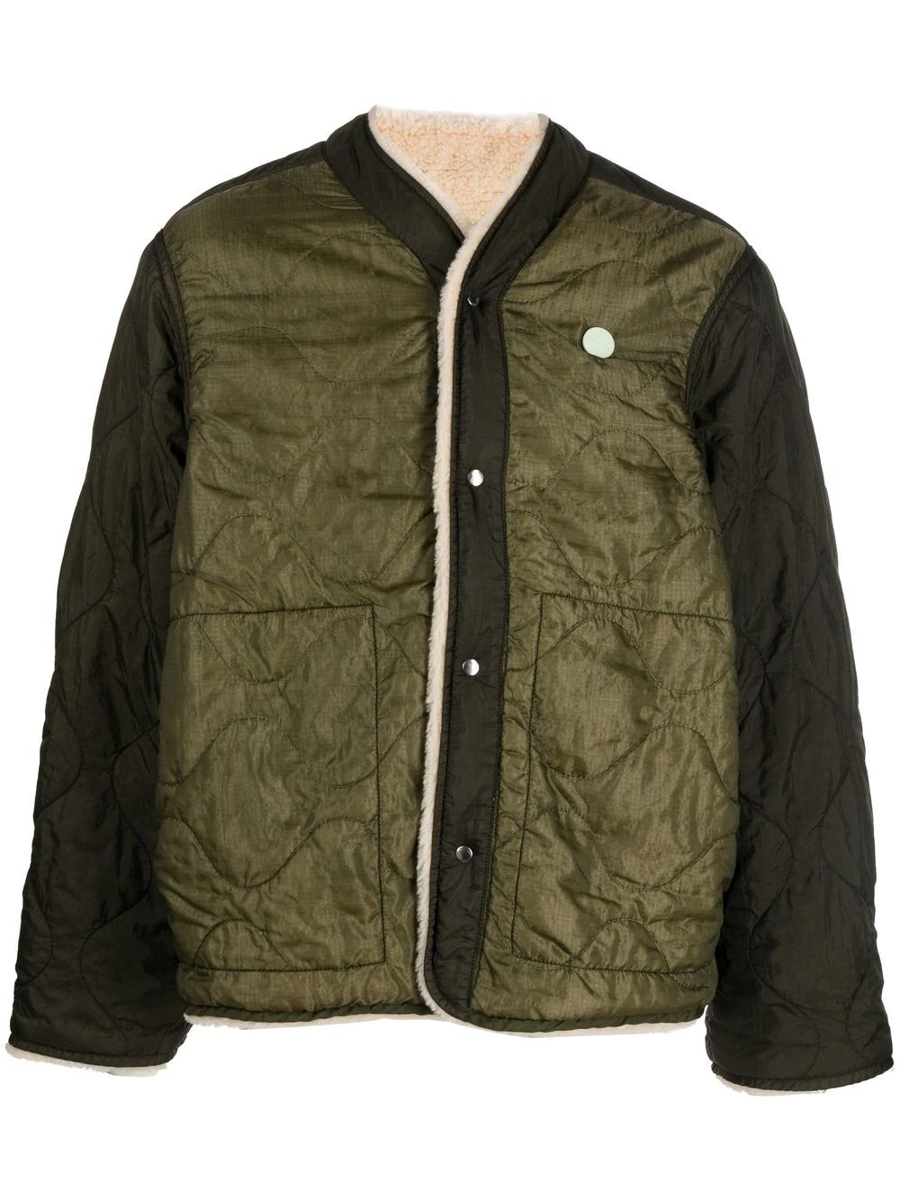 quilted single-breasted jacket - 2