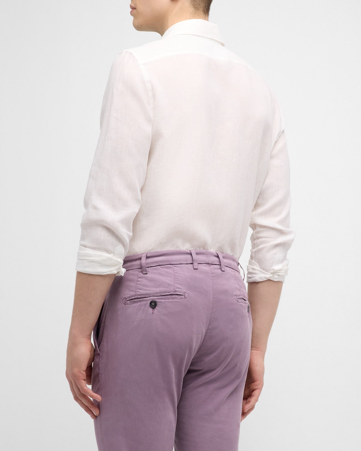 Men's Linen Casual Button-Down Shirt - 4
