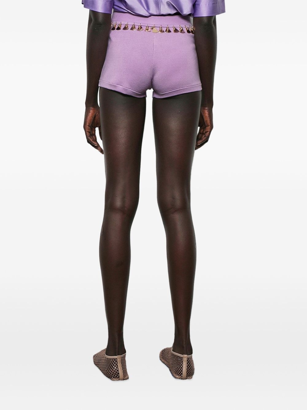 embellished knit shorts - 5