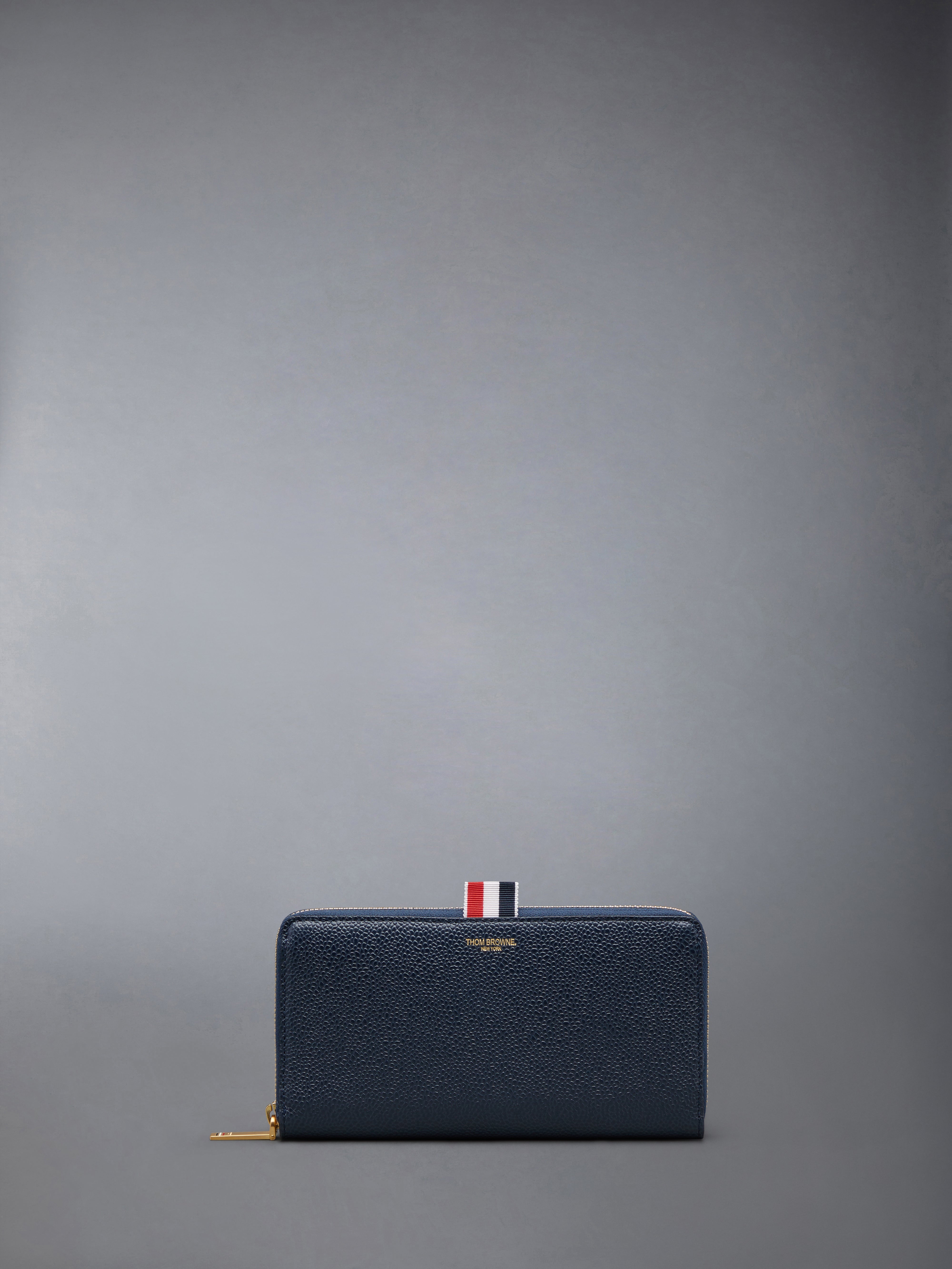 PEBBLE GRAIN SLIM LONG ZIPAROUND PURSE - 1