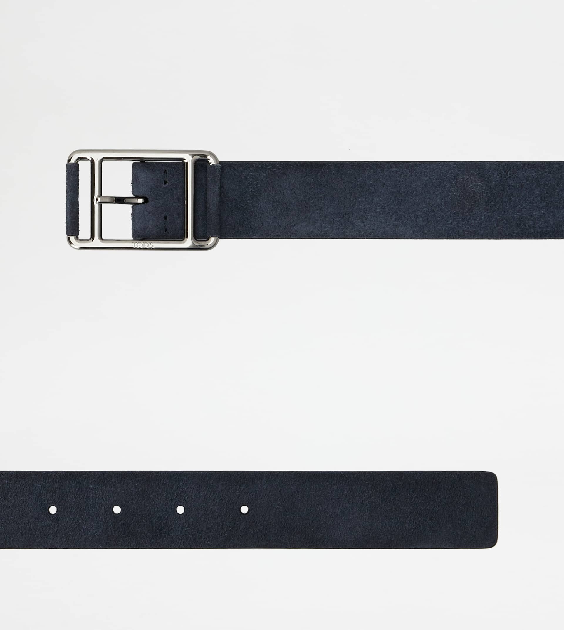 BELT IN LEATHER - BLUE - 2