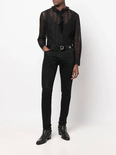 SAINT LAURENT frilled lace shirt outlook