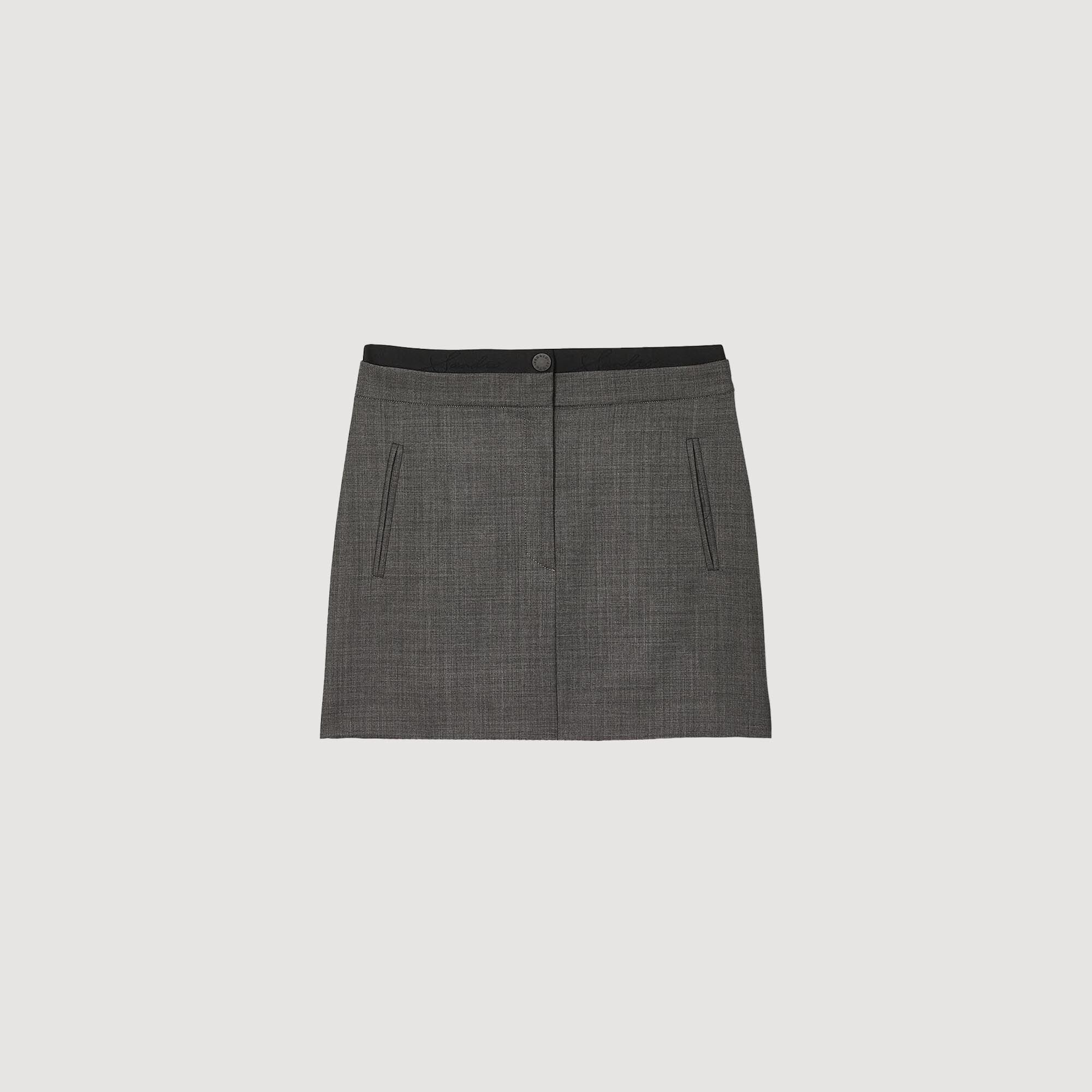 ELASTICATED MINI SKIRT - 1