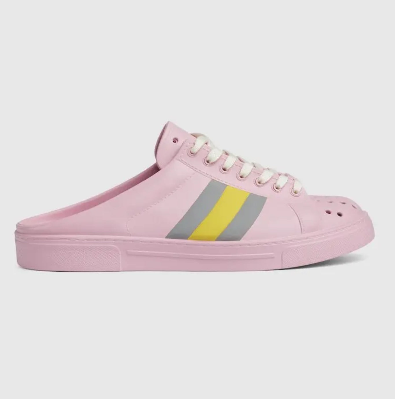 Gucci Ace Web Rubber Mules - 1