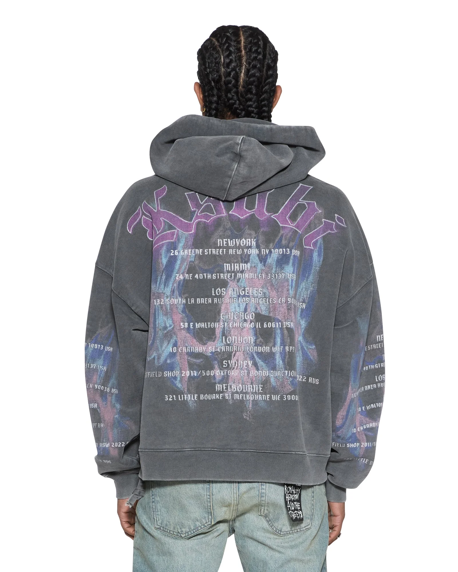 FALLEN EKCESS ZIP HOODIE FADED BLACK - 1
