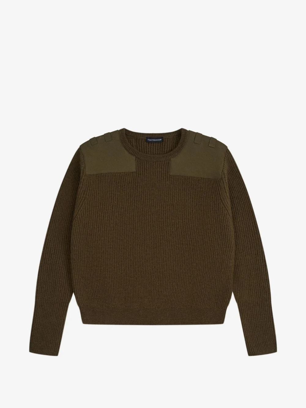 panelled ribbed-knit sweater - 1