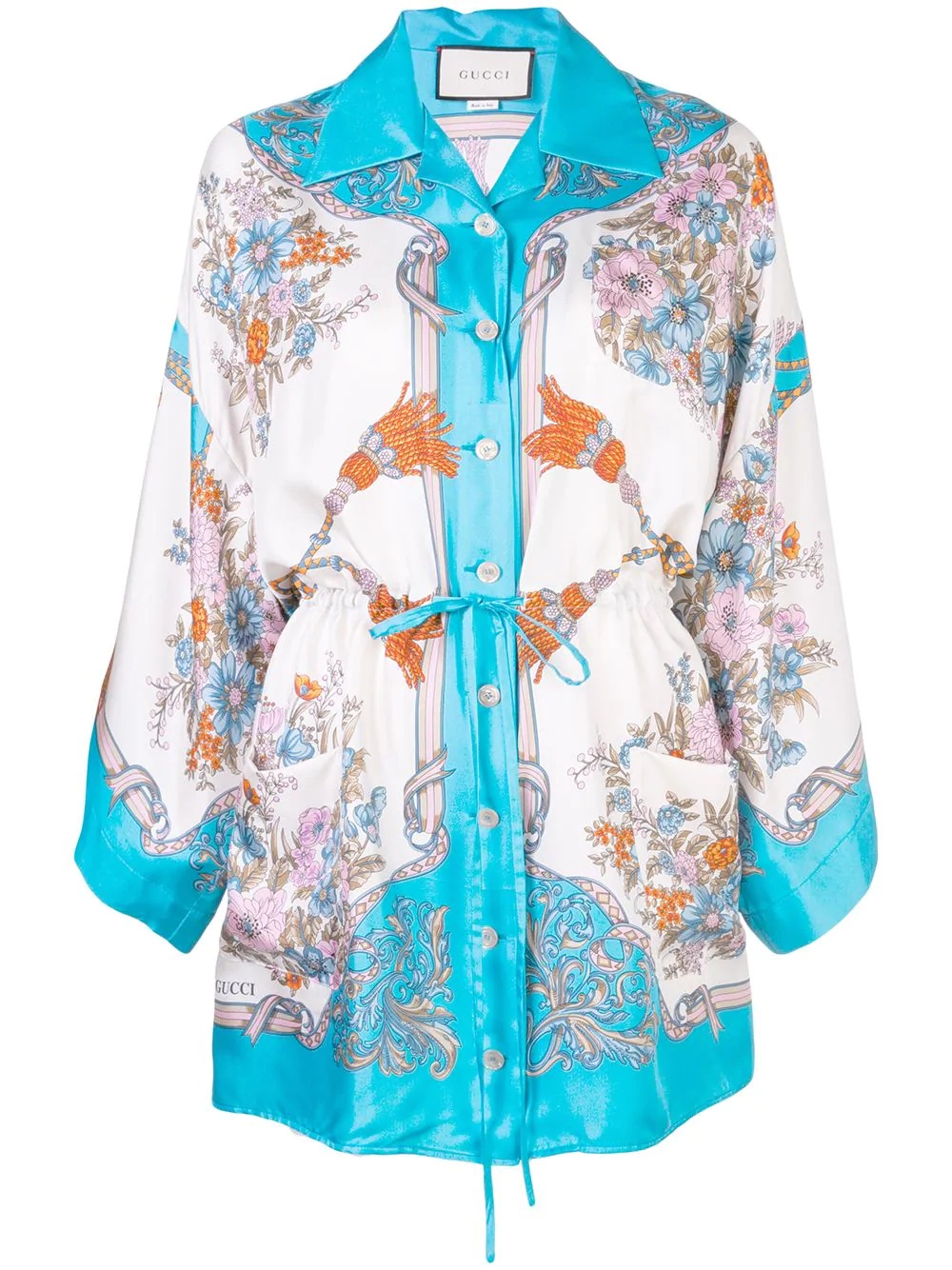 printed kimono shirt - 1