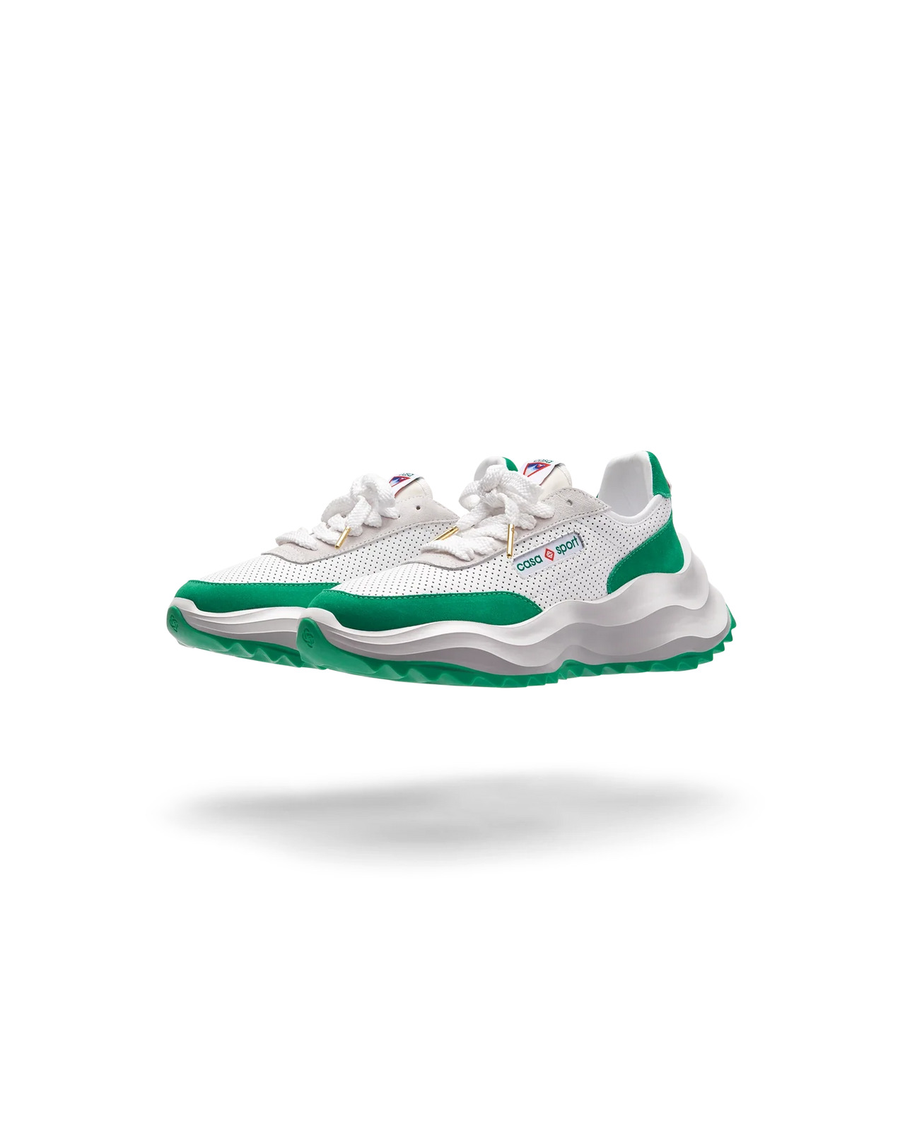 Womens Atlantis White & Tennis Green Sneaker - 10