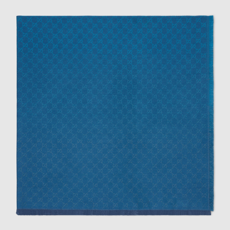 GUCCI Printed GG cotton wool lamé shawl outlook