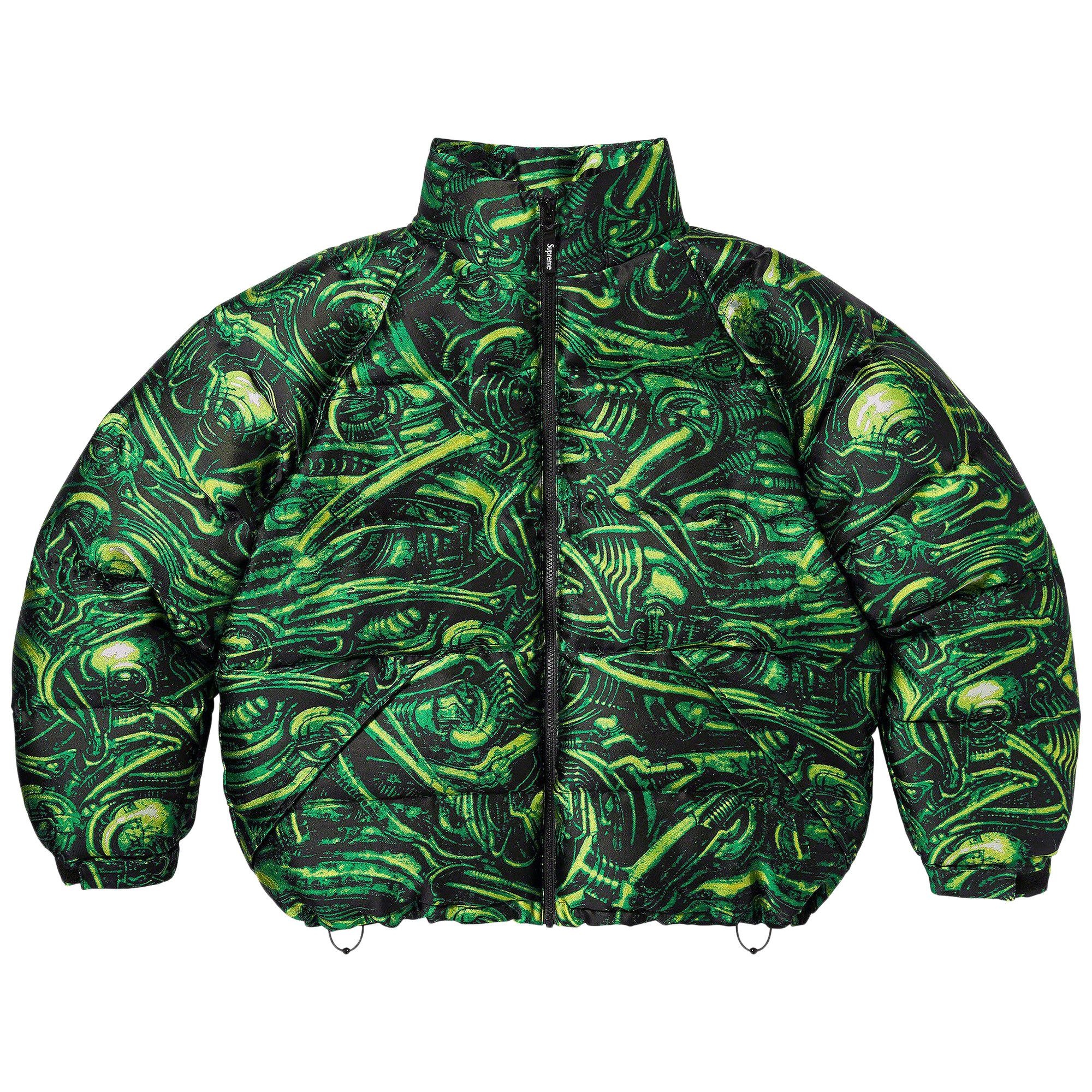 Supreme H.R. Giger Jacquard Down Puffer Jacket 'Green' - 3