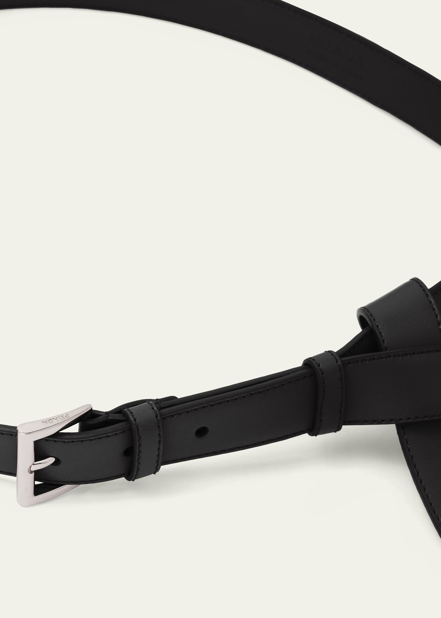 Prada City Calf Leather Belt | bergdorfgoodman | REVERSIBLE