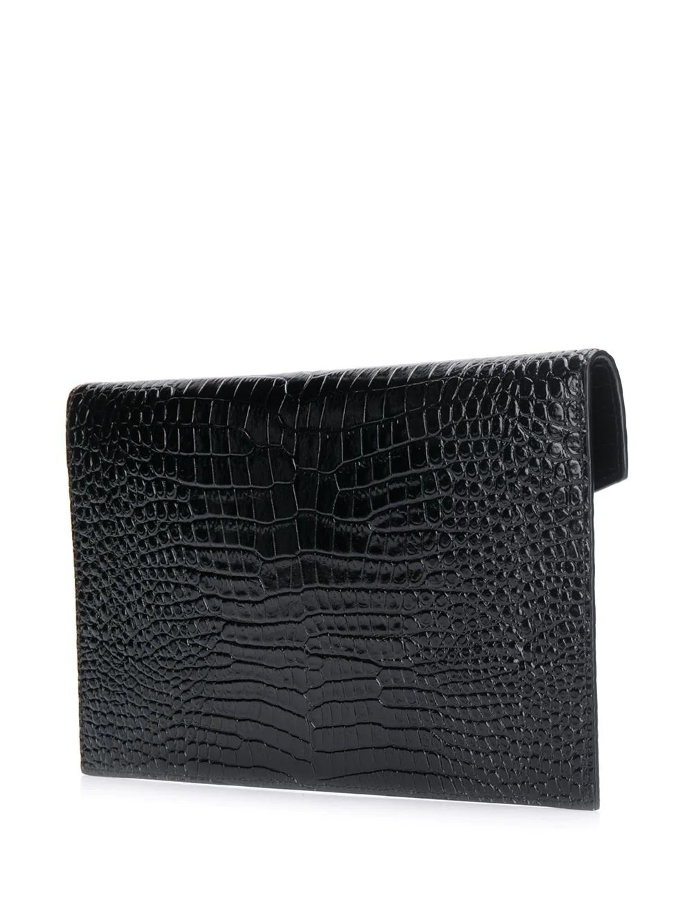 Uptown crocodile-effect clutch - 3