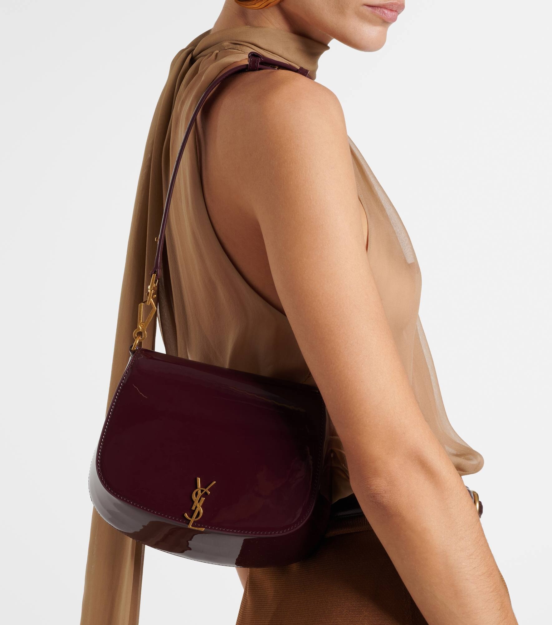 Voltaire patent leather shoulder bag - 7