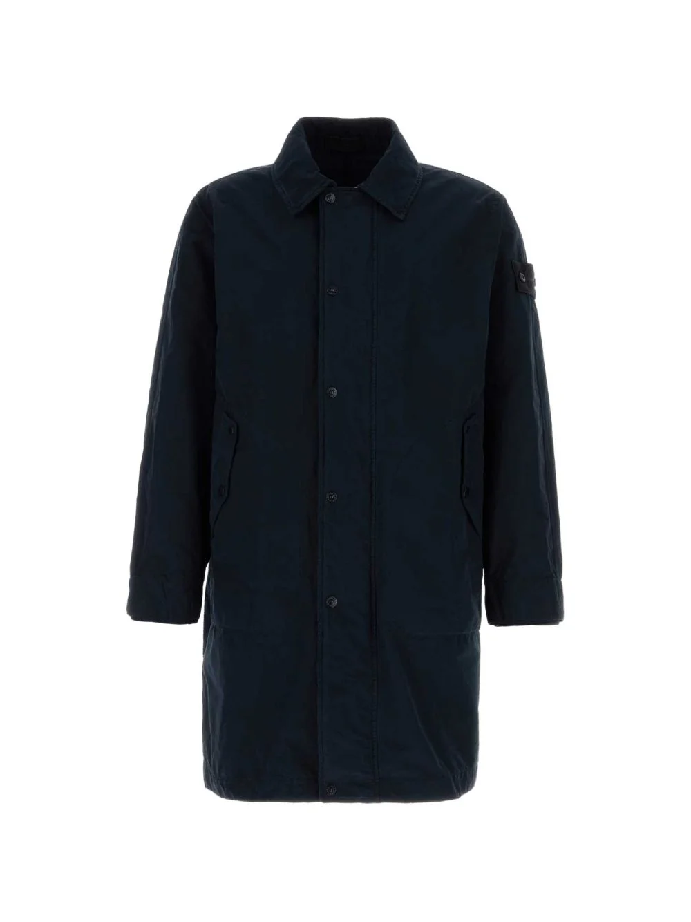 polyester blend trench coat - 1