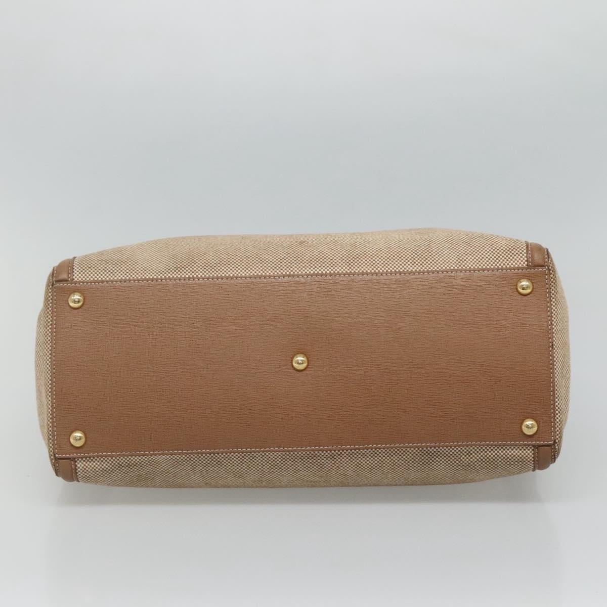 FENDI To Joule Hand Bag Canvas Gold Beige - 5