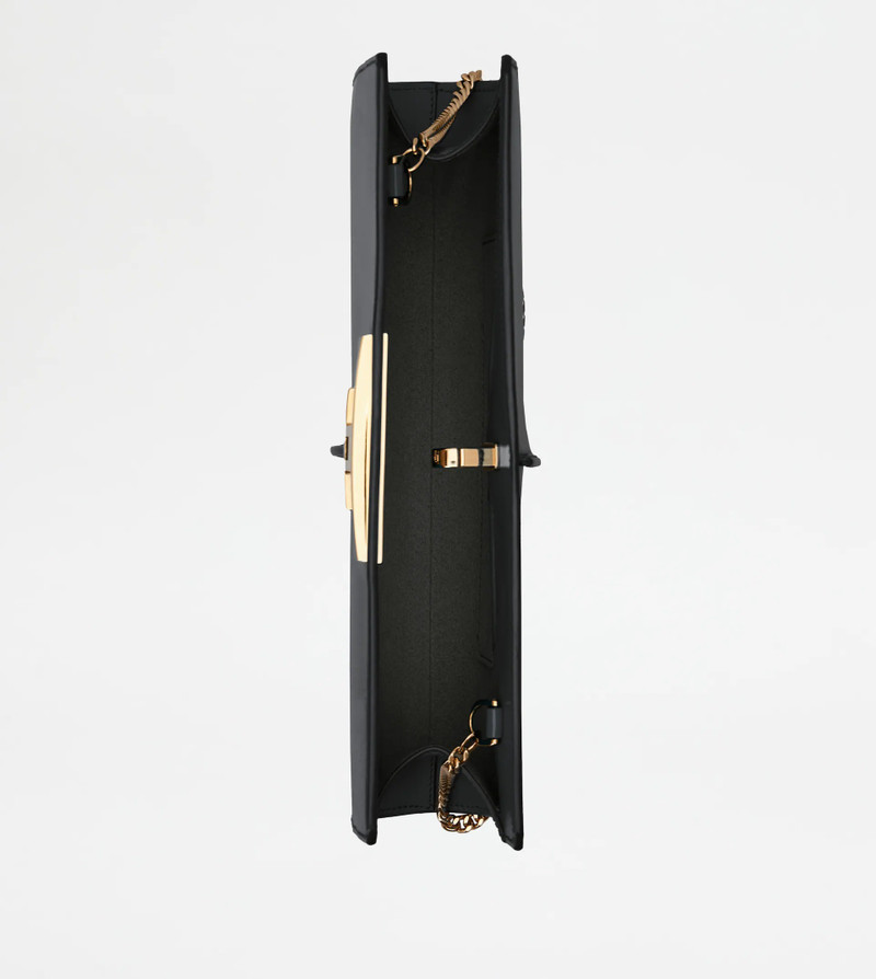 T TIMELESS CLUTCH BAG IN LEATHER SMALL - BLACK 4