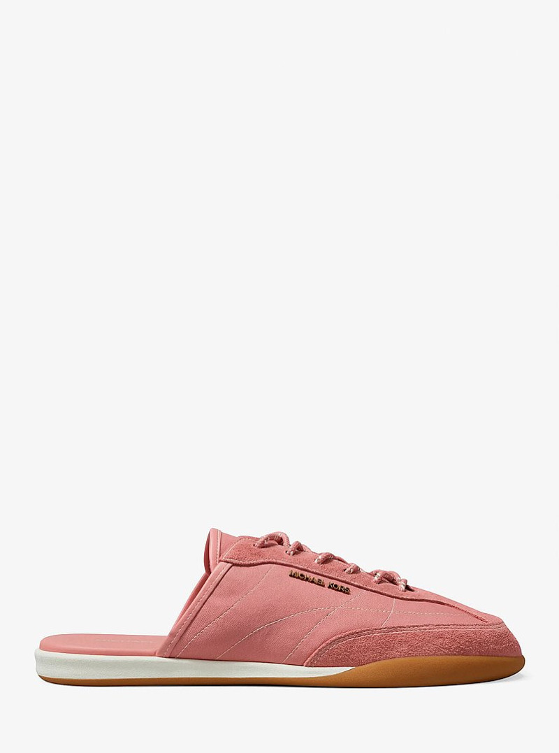 MICHAEL KORS Nolan Nylon and Suede Mule outlook