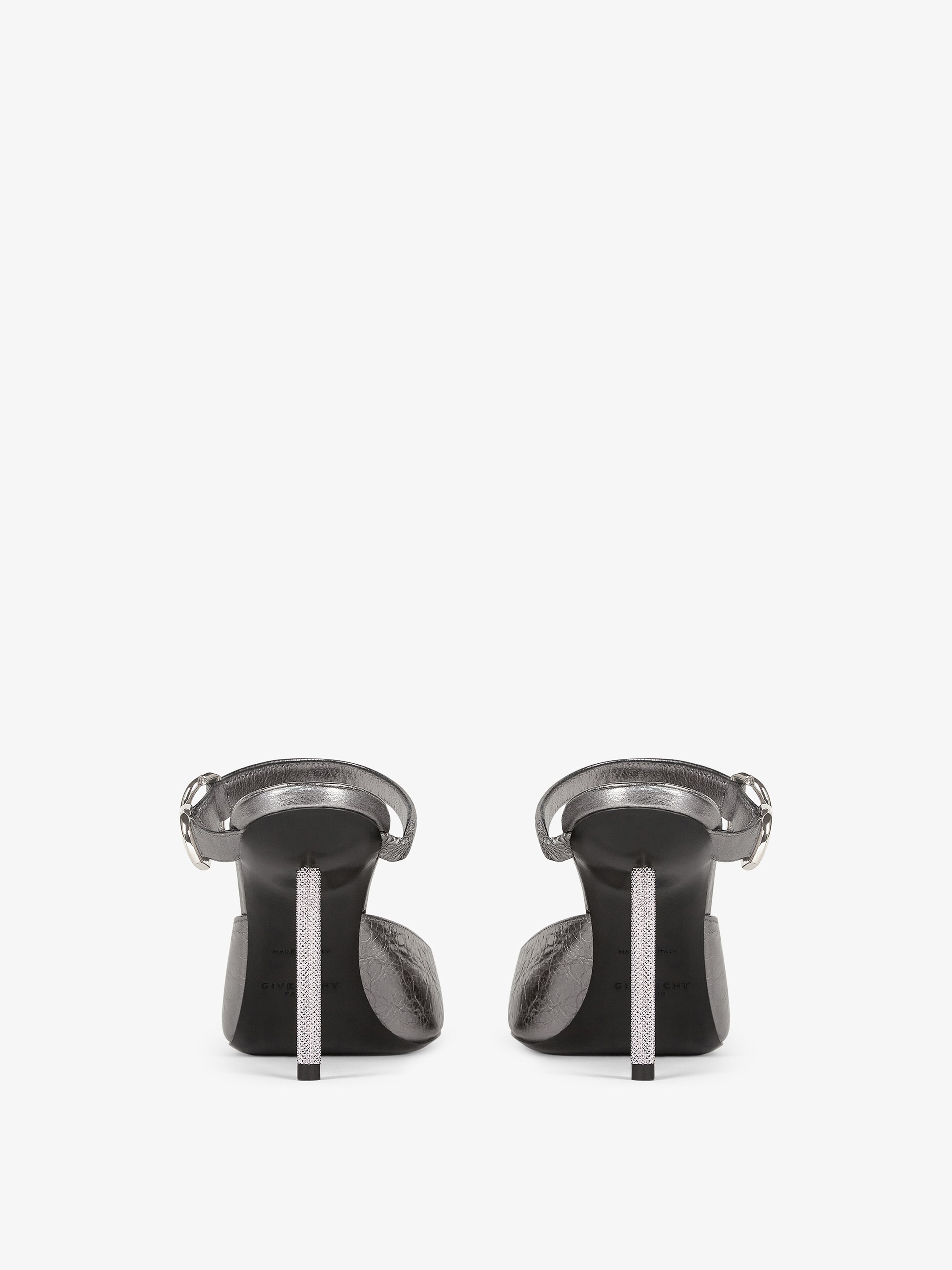 VOYOU SLINGBACKS IN LAMINATED LEATHER - 7