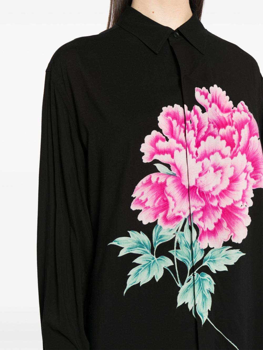 floral-print long-sleeve shirt - 5