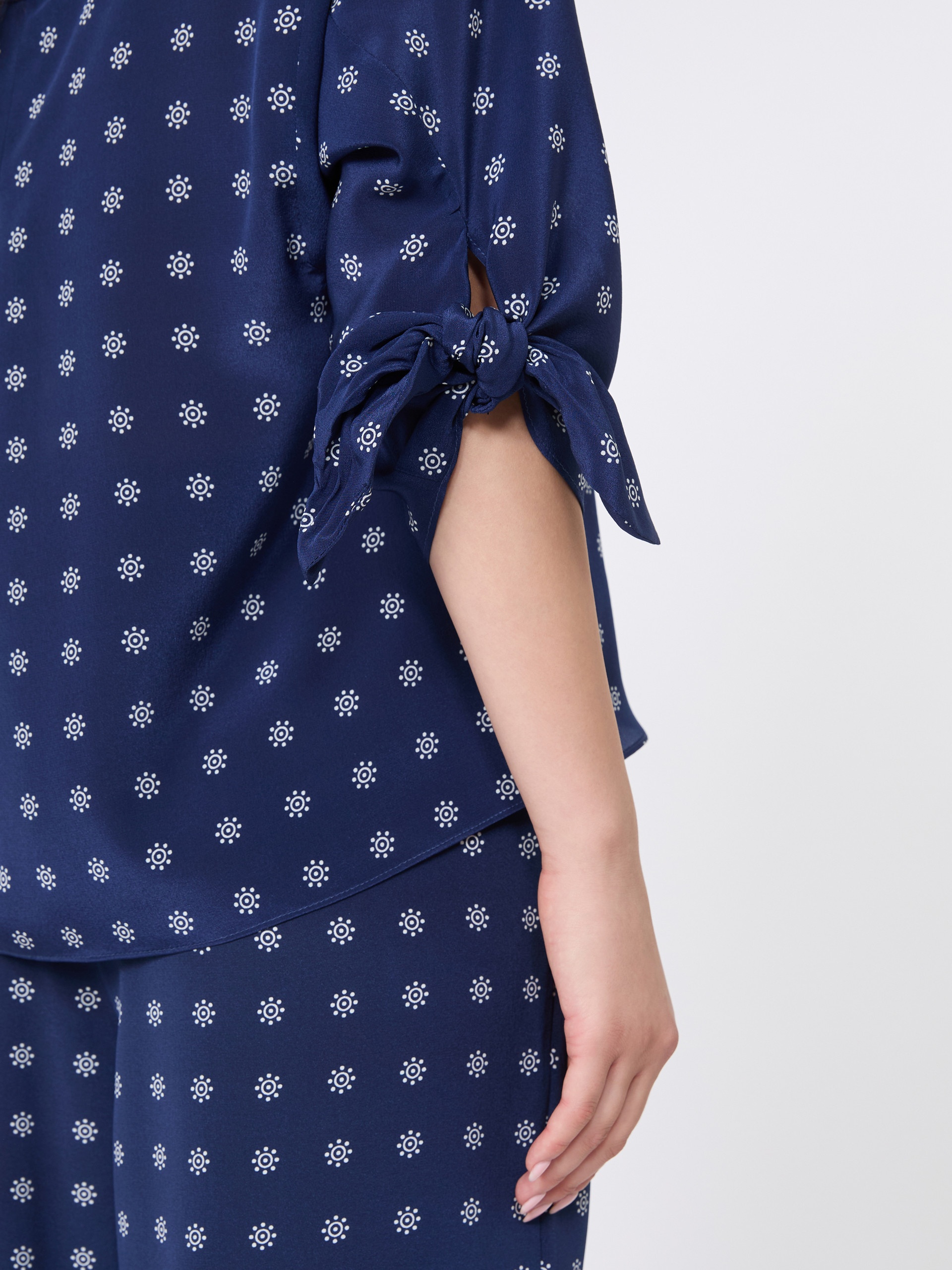 ADONE Crepe de chine crew-neck blouse - 6