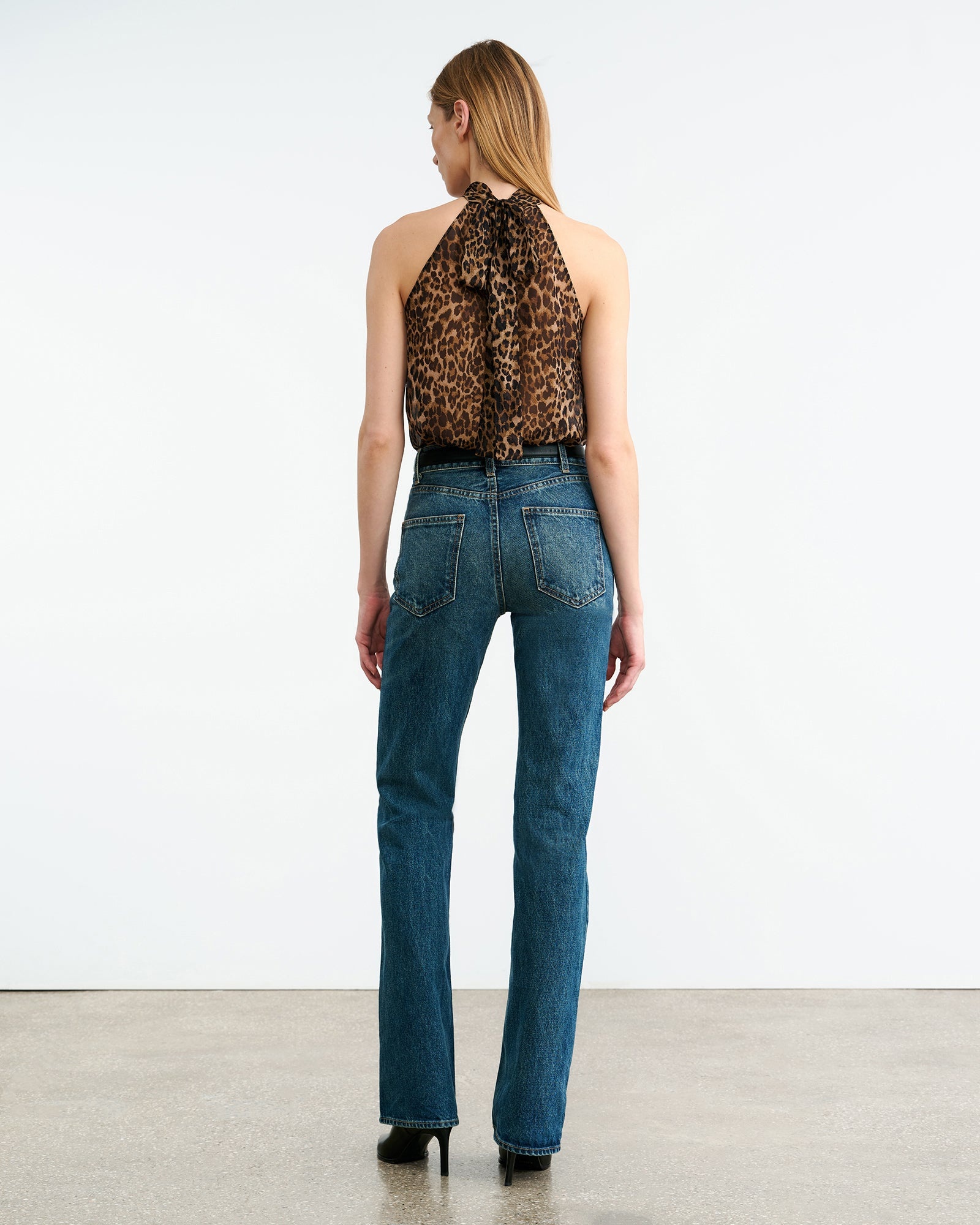 ALLA SILK HALTERNECK TOP - 5