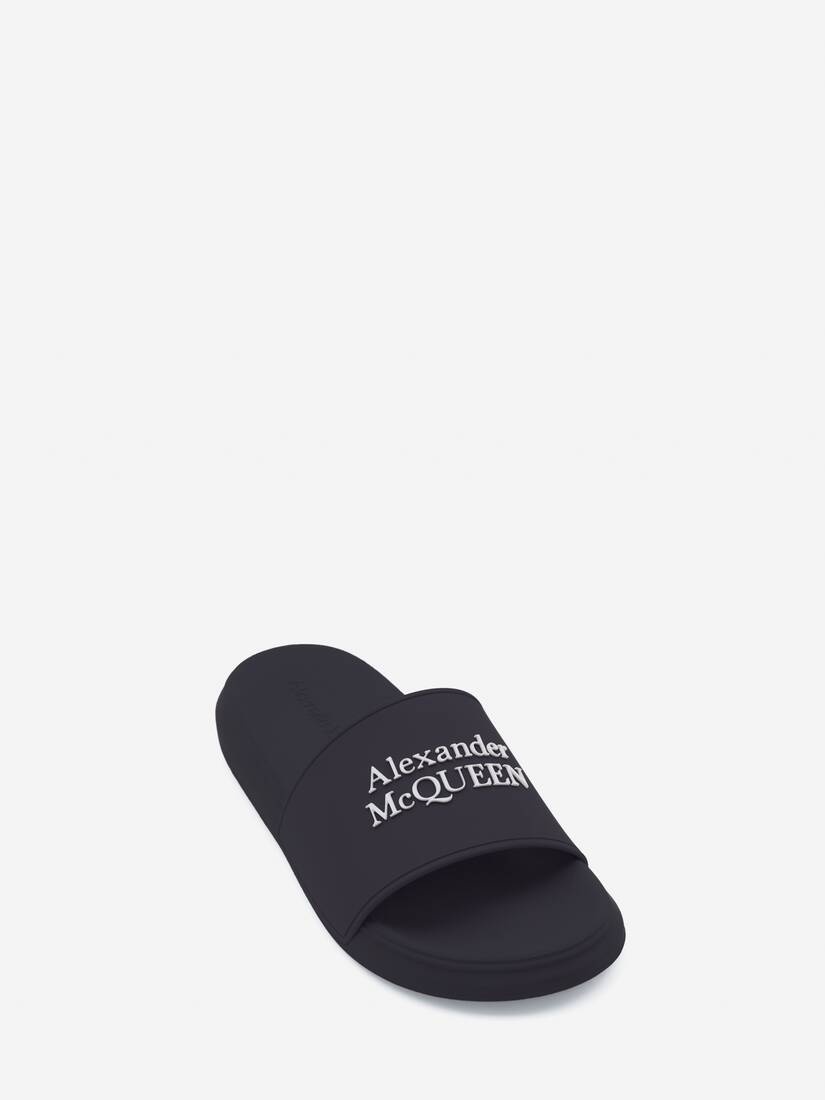 Alexander Mcqueen Pool Slide in Navy/white - 2