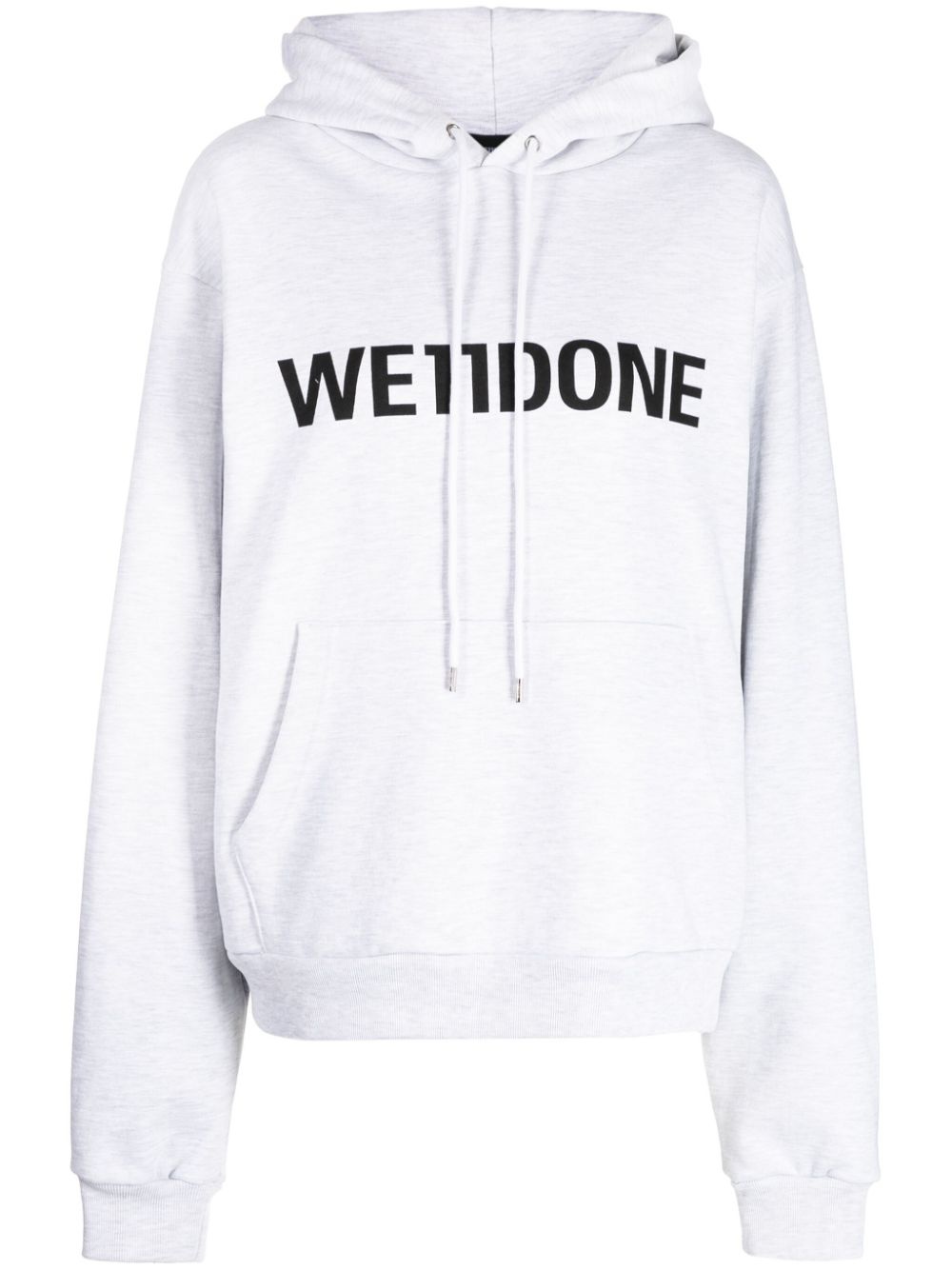 logo-print drawstring hoodie - 1