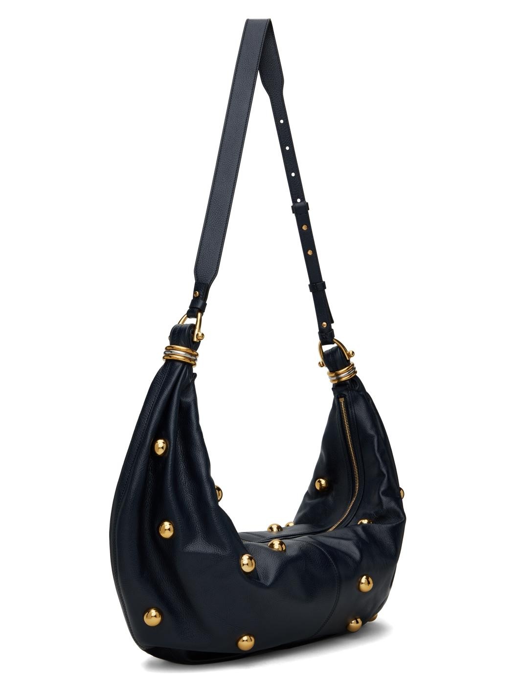Navy Large Bracelet Stud Bag - 3