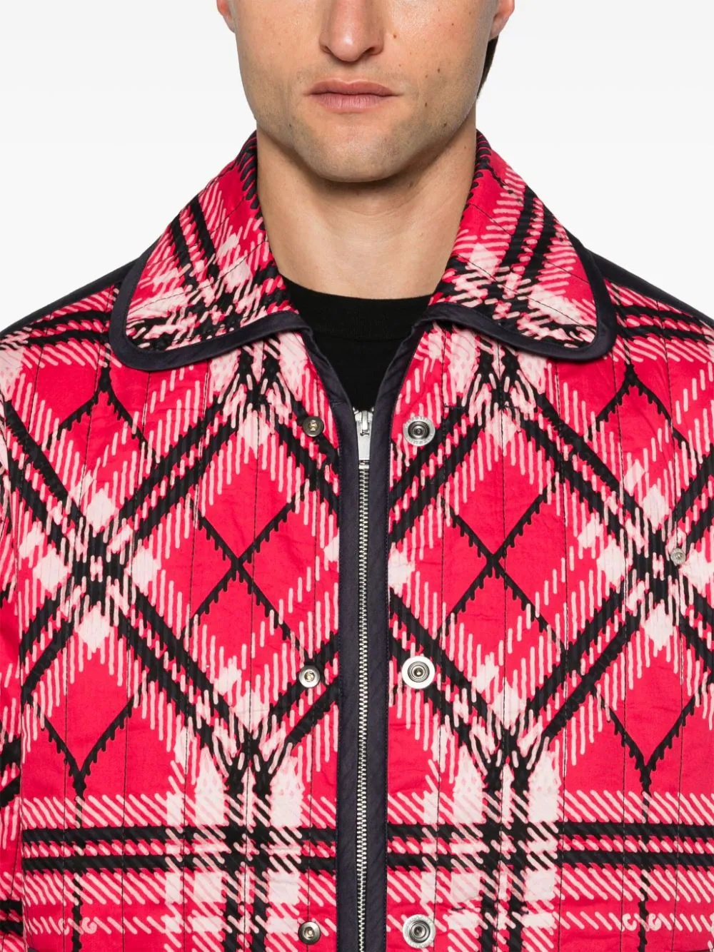 Quilted Plaid Fade Jacket - 5