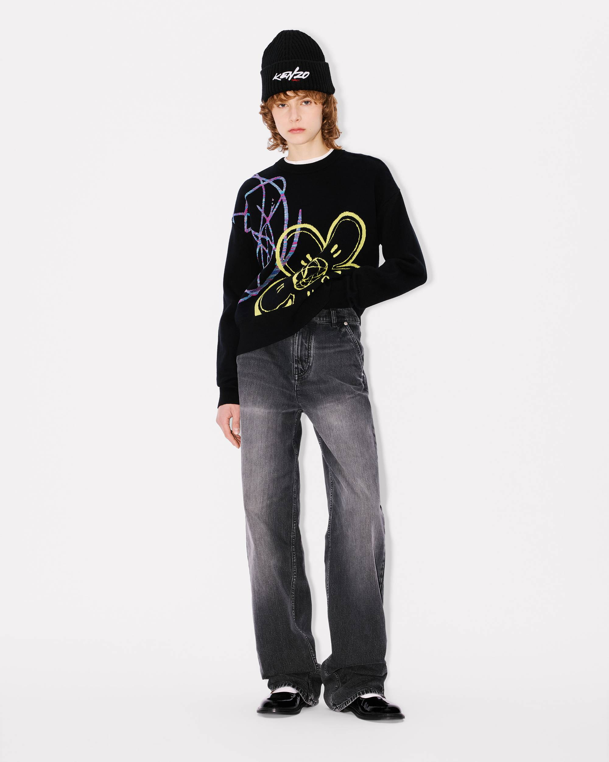 'Kenzo x Futura 2000' jumper in mixed cotton wool - 5