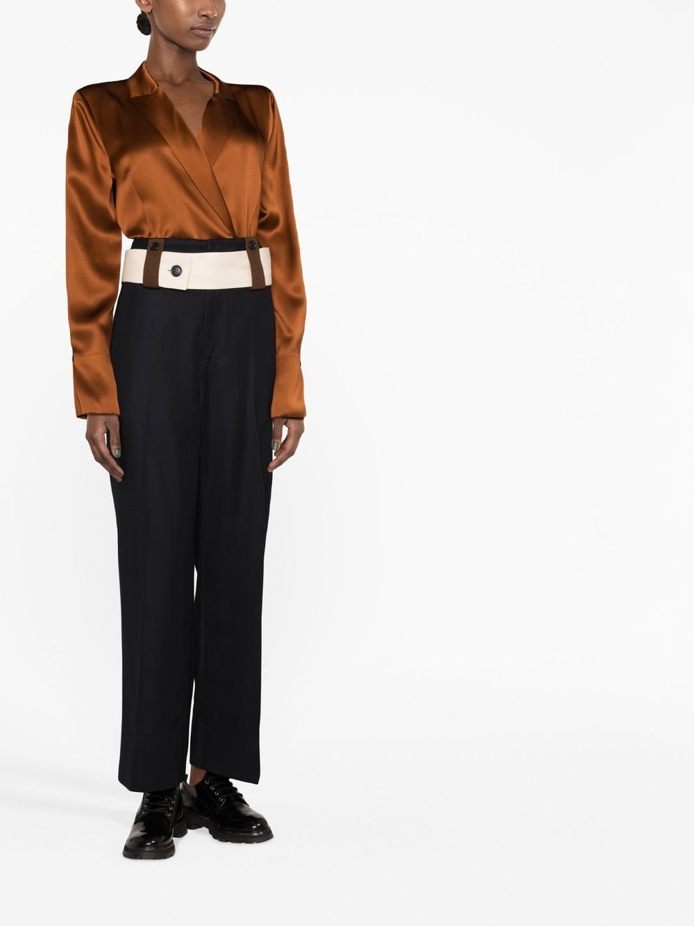 straight-leg cropped trousers - 2