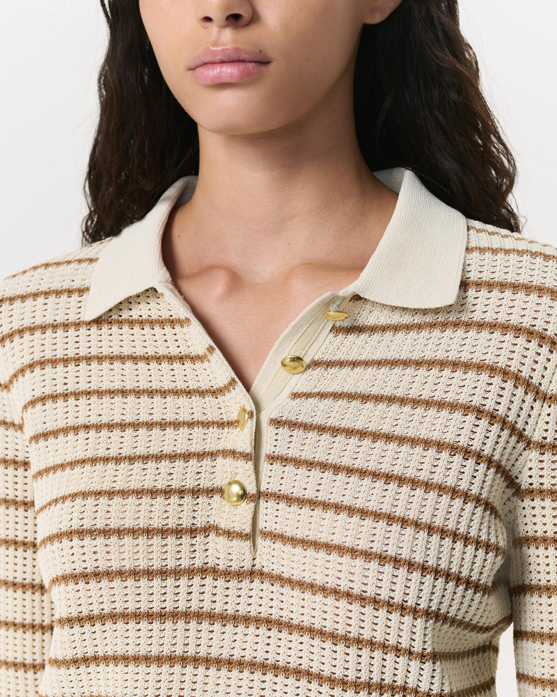 rag & bone Viola Striped Polo Sweater outlook