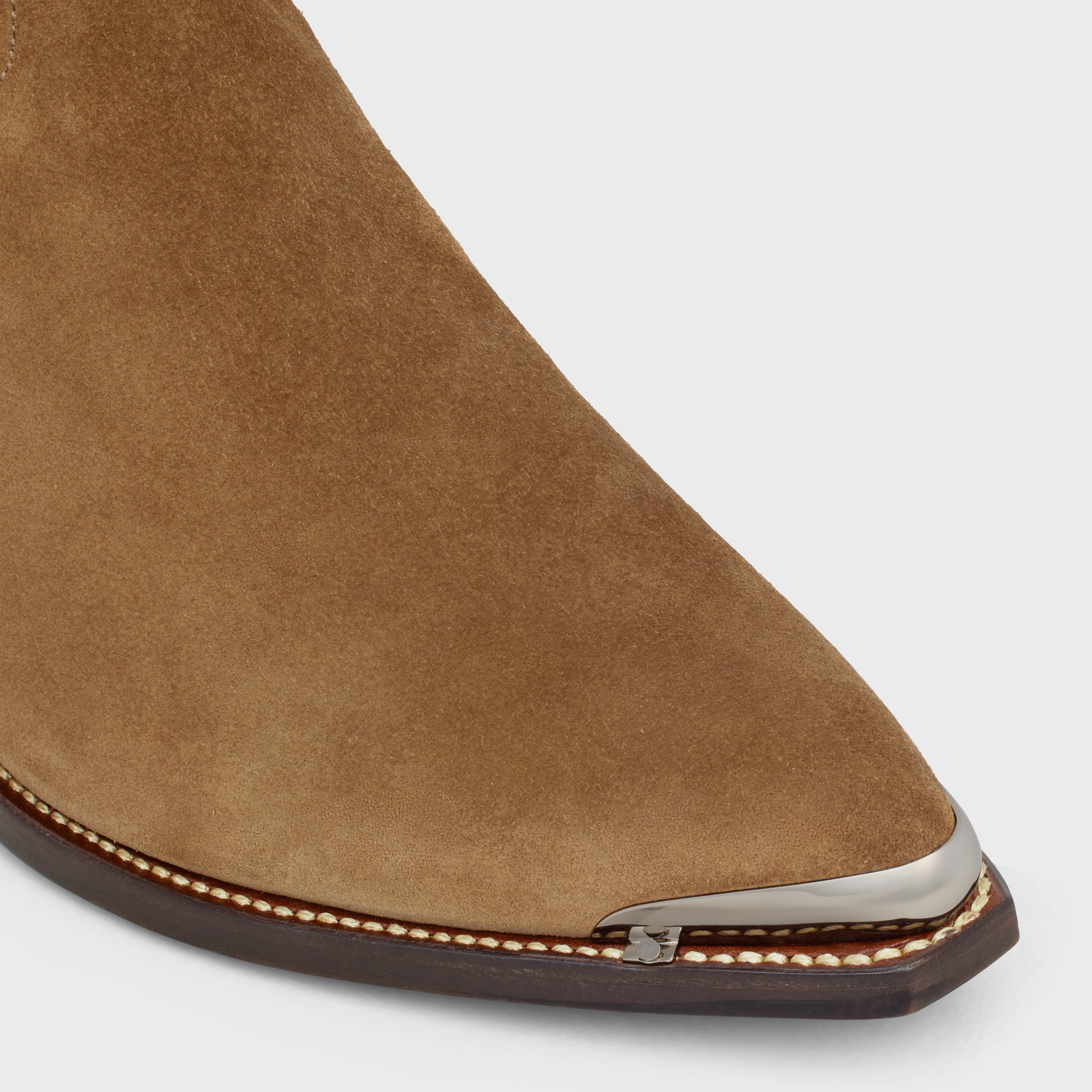 CRUISER BOOTS CHELSEA BOOT WITH METAL TOE in Suede Calfskin - 4
