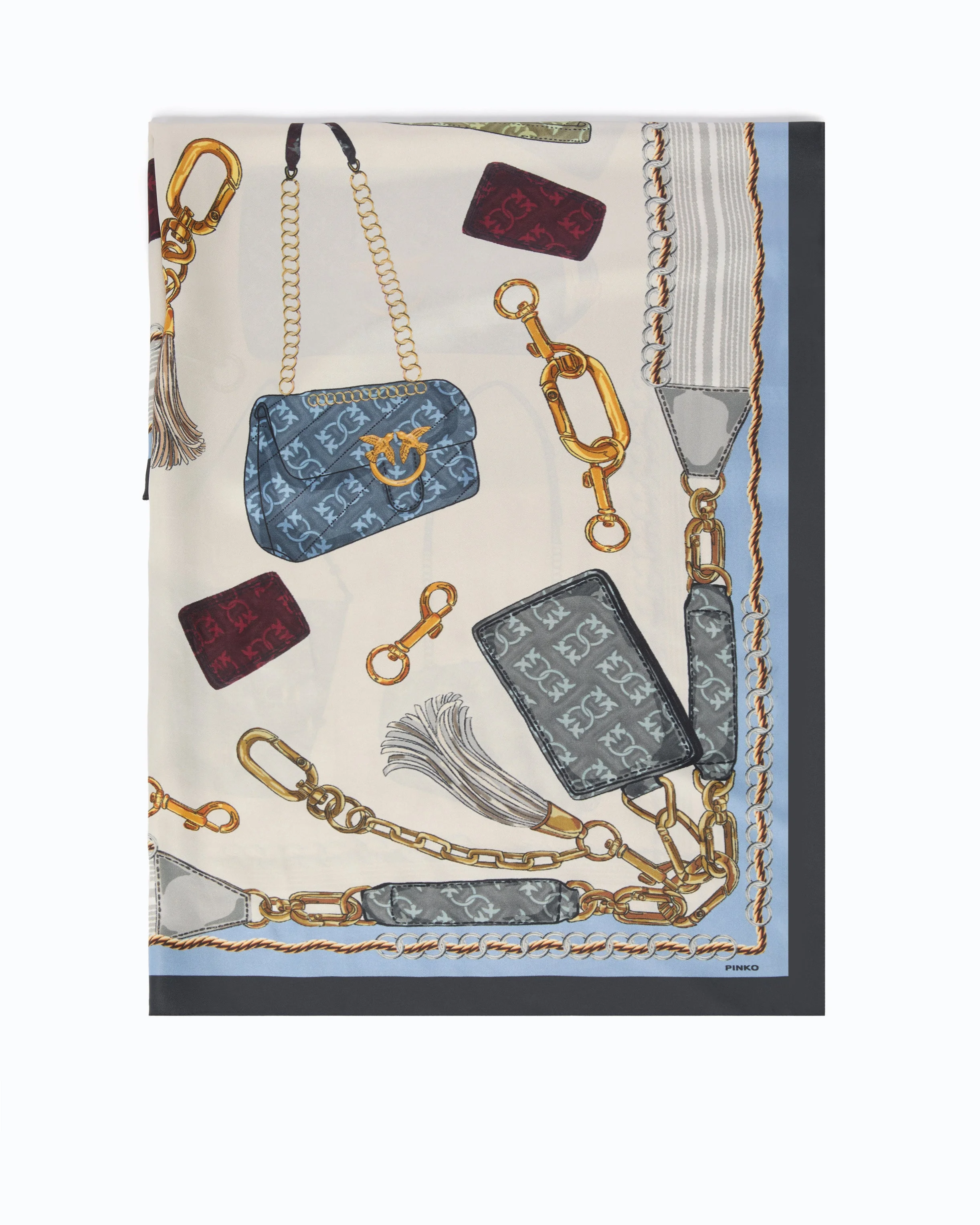 SCARF WITH BAG PRINT - 1